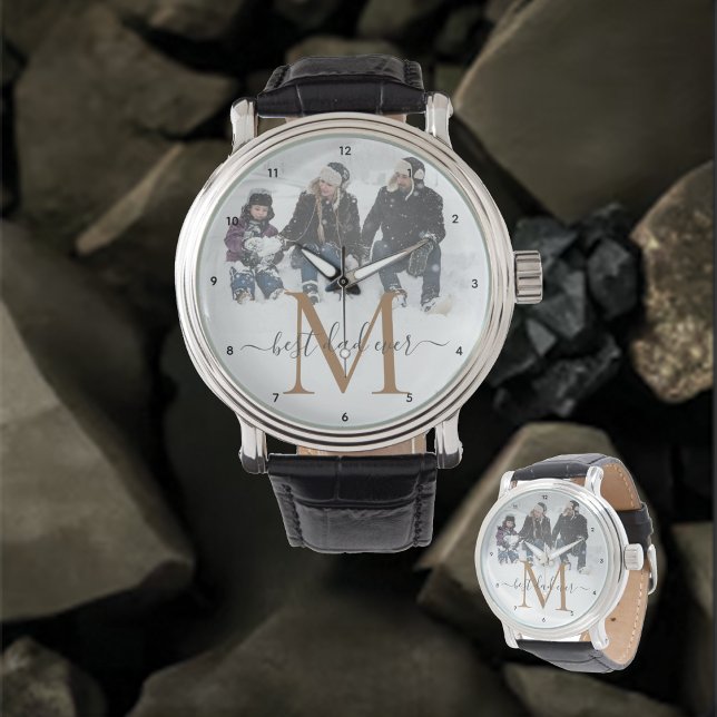 Best Dad Ever, Personalize Your Name, Photo Watch (Creator Uploaded)