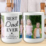 Best DAD Ever Personalized 2 Photo Father's Day Coffee Mug<br><div class="desc">Surprise your dad this fathers day with a personalized photo coffee mug. "Best DAD Ever ." Personalize this dad mug with favourite photos, message and name.. Visit our collection for the best dad father's day gifts and personalized dad gifts. COPYRIGHT © 2020 Judy Burrows, Black Dog Art - All Rights...</div>