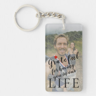 Best dad ever personalized 2 photos and text keychain