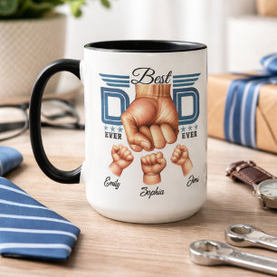 Best Dad Ever Personalized   Custom Father’s Day Mug