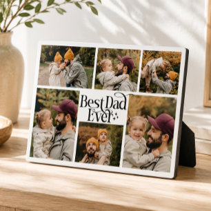Best Dad Ever Personalized Family Photo Plaque