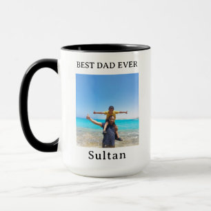 Best Dad Ever Personalized Father Name and Photo Mug