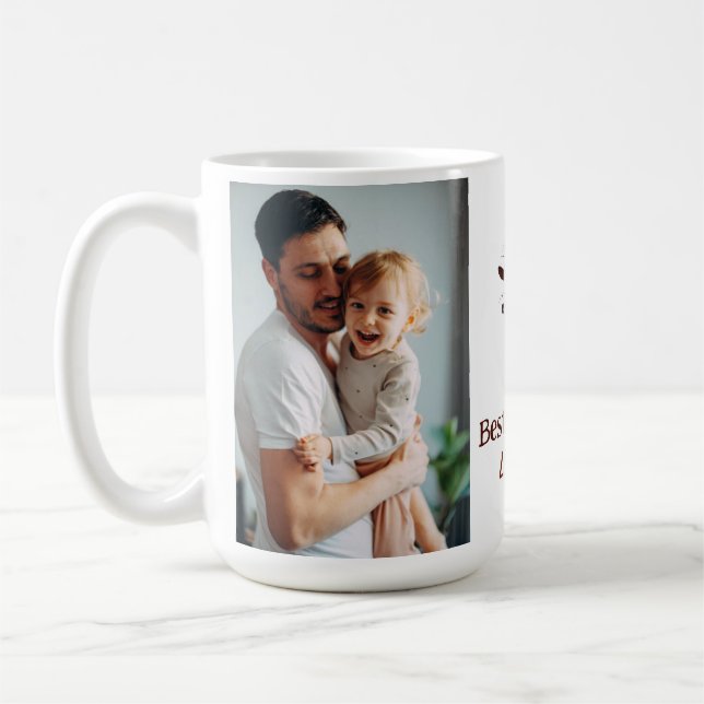 Best Dad Ever -  Personalized Father's Day Gift Coffee Mug (Left)