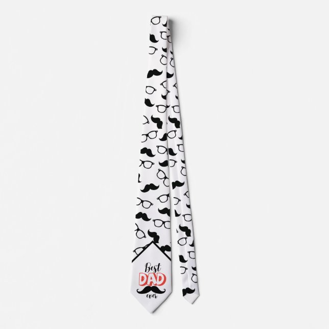 Best Dad Ever Personalized Father's Day Gift Tie (Front)