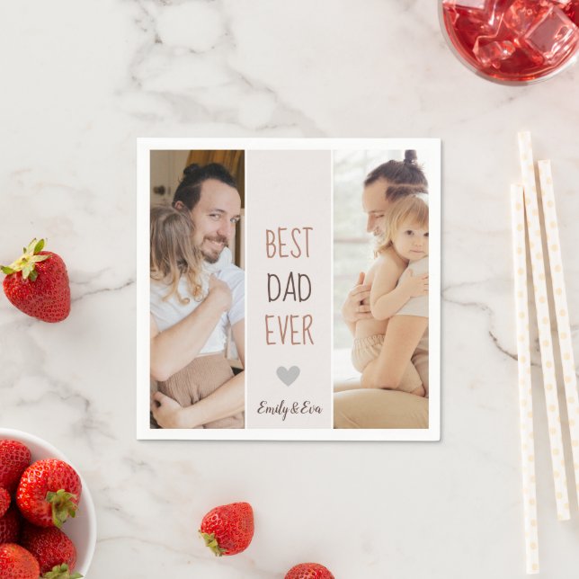 Best Dad Ever Personalized Father's Day Napkins  (Insitu)