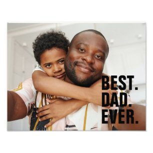 Best Dad Ever Personalized Fathers Day Photo Print