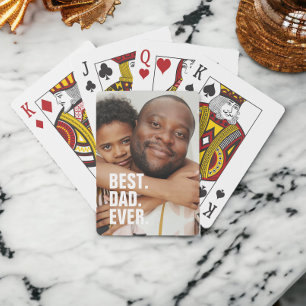Best Dad Ever Personalized Fathers Day Playing Cards