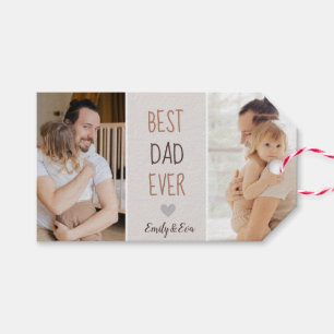 Best Dad Ever" Personalized Gift Tag – Custom Gift