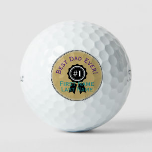Best Dad Ever Personalized Golf Balls HAMbWG
