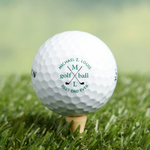 BEST DAD EVER Personalized Monogram Golf Balls