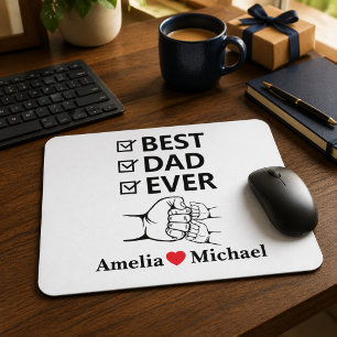 Best Dad Ever Personalized Mousepad