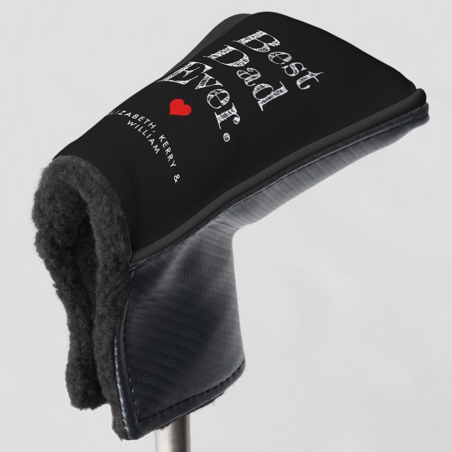 Best Dad Ever Personalized Names Golf Head Cover (3/4 Front)