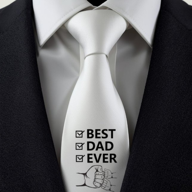 Best Dad Ever Personalized Neck Tie (Creator Uploaded)