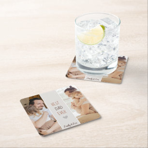 Best Dad Ever" Personalized Paper Coaster
