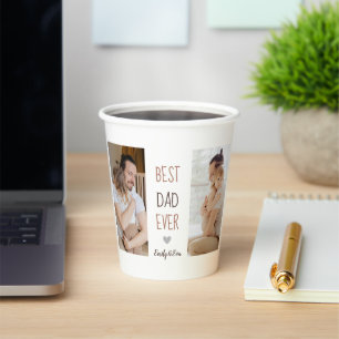 "Best Dad Ever" Personalized Paper Cups