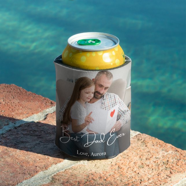 Best Dad Ever Personalized Photo Can Cooler (In Situ Pool)