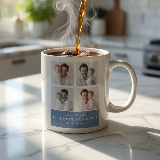 Best Dad Ever Personalized Photo Collage  Coffee M Mug (Creator Uploaded)