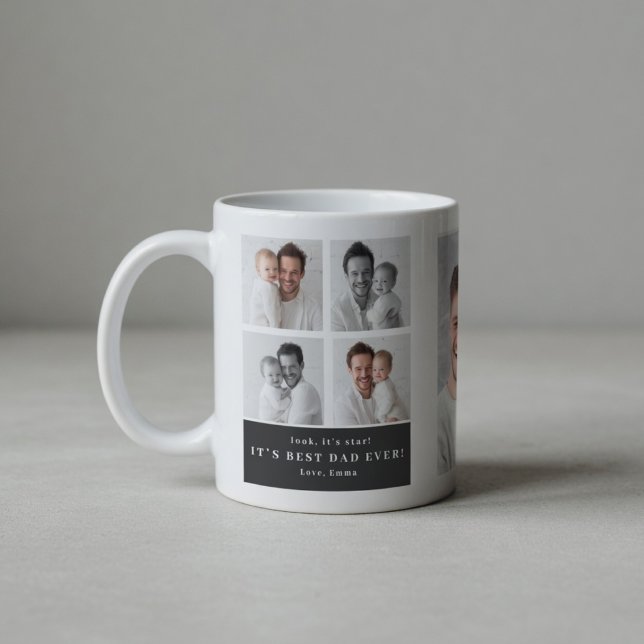 Best Dad Ever Personalized Photo Collage  Coffee Mug (Creator Uploaded)