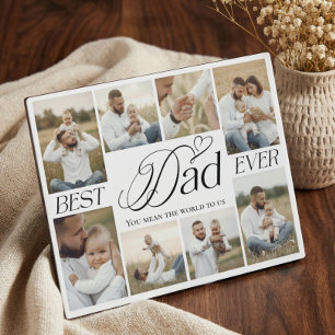 Best Dad Ever Personalized Photo Collage keepsake Plaque