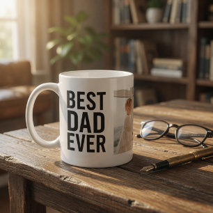 Best Dad Ever Personalized Photo Custom Gift Coffee Mug