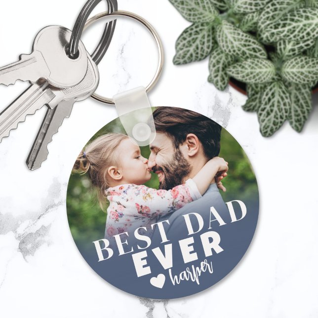 Best Dad Ever Personalized Photo Keychain (Best Dad Ever Personalized Photo Keychain)