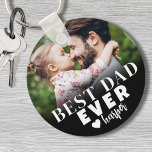 Best Dad Ever Personalized Photo Keychain<br><div class="desc">Best Dad Ever Personalized Photo Keychain. This personalized "Best Dad Ever" keychain is a meaningful keepsake designed to celebrate Dad and his unique role wherever he goes. Crafted with bold, modern typography, it features "Best Dad Ever" with an option to switch to "Best Dad By Par" for golf fans, making...</div>
