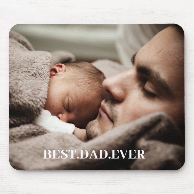 Best Dad Ever Personalized Photo Mouse Pad (Front)