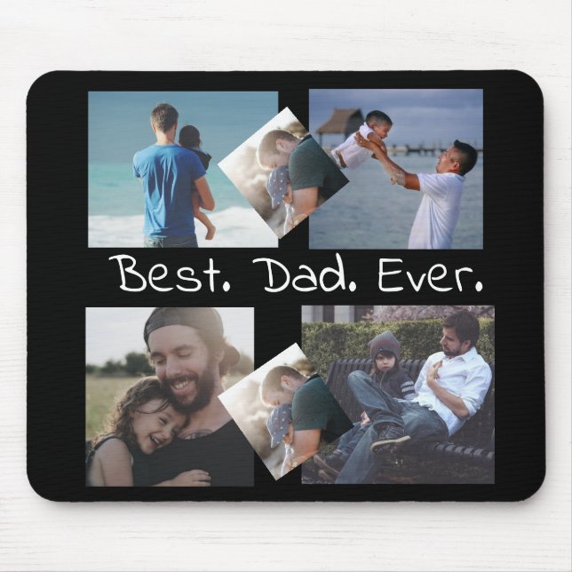 Best Dad Ever, Personalized Photo Mouse Pad (Front)