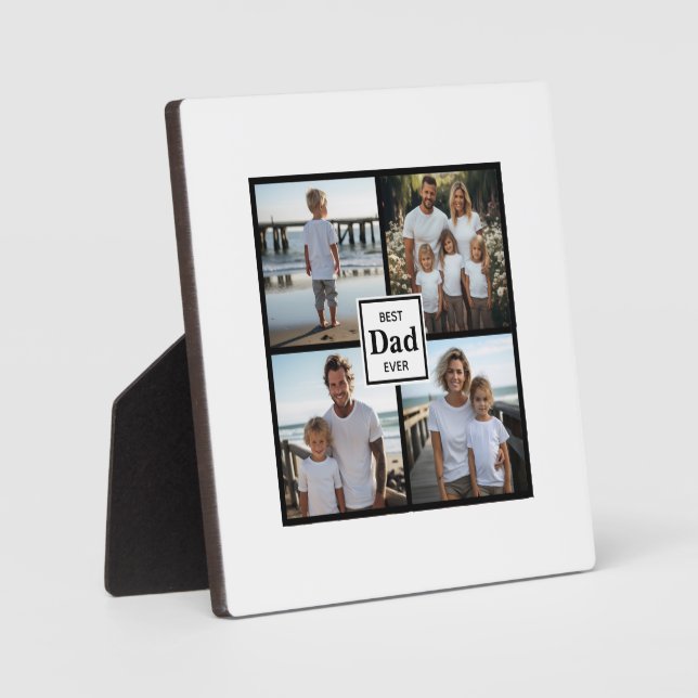 Best dad ever personalized photo  plaque (Front)