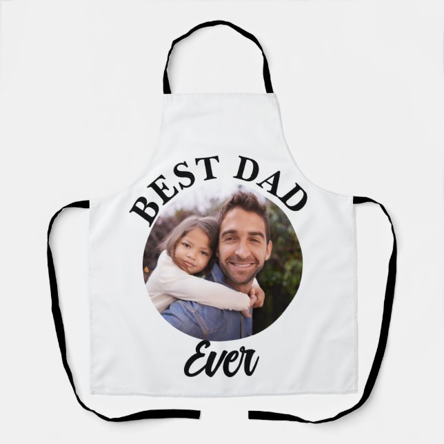 Best Dad Ever Personalized Photo Template Apron (Front)