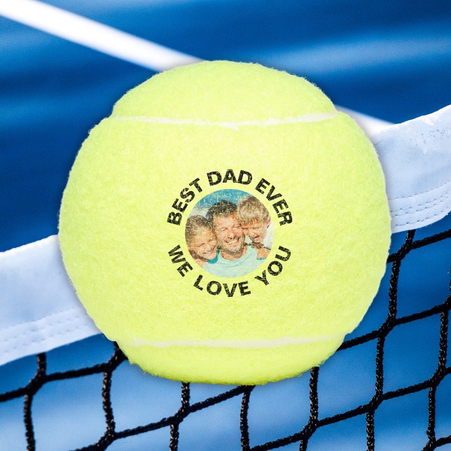 Best Dad Ever – Personalized Photo Tennis Balls (Best Dad Ever – Personalized Photo Tennis Balls)