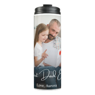 Best Dad Ever Personalized Photo Thermal Tumbler