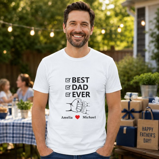 Best Dad Ever Personalized T-Shirt (Creator Uploaded)