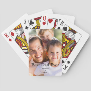 Best Dad Ever Photo Classic Playing Cards