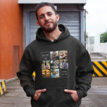 Best dad ever photo collage and text dark grey hoodie<br><div class="desc">Cool photo collage dark grey hoodie to gift the best dad in the world. personalize with your own memories. Perfect fot birthdays or fathers day.</div>