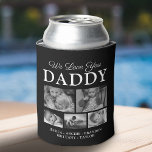 Best Dad Ever Photo Collage Can Cooler<br><div class="desc">Elegant fathers day can cooler featuring 5 pictures of your beautiful children,  the text "we love you daddy",  and the kids names. All of the text is fully editable so it can be can be personalized to suit any occasion.</div>