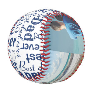 Best Dad Ever Photo Collage Cool Typography Baseball