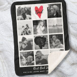 Best Dad Ever Photo Collage Father's Day Birthday Sherpa Blanket<br><div class="desc">Wrap your dad or loved one in this super soft, super cozy sherpa fleece blanket. Design features 11 of your favourite photos - Perfect for uploading square Instagram photos. Centre square features a heart and "Dad" text but easily change to Mom, Grandpa, etc. Also add custom text below such as...</div>