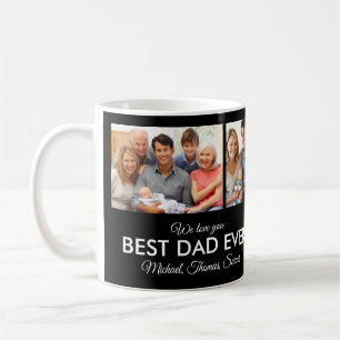 Best Dad Ever Photo Collage Fathers Day Coffee Mug
