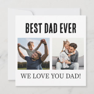 Best Dad Ever  Photo Collage Father's day Gift  Holiday Card
