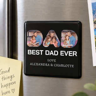 Best Dad Ever Photo Collage Gift Magnet