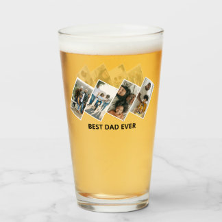 Best dad ever photo collage glass