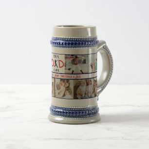 Best Dad Ever Photo Collage Modern Fathers Day Beer Stein
