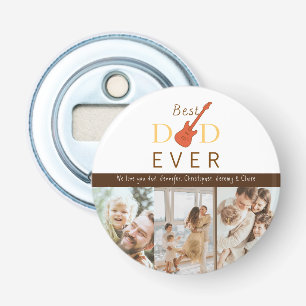Best Dad Ever Photo Collage Modern Fathers Day Bottle Opener