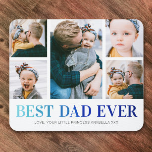 Best Dad Ever Photo Collage Mouse Pad