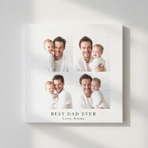 Best Dad Ever Photo Collage   Personalized Gift Canvas Print