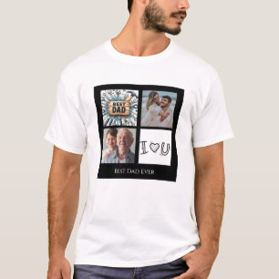 Best Dad Ever Photo Collage T-Shirt