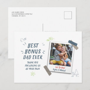 Best Dad Ever Photo Custom Holiday Postcard