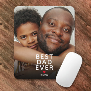 Best Dad Ever Photo Father's Day Mouse Pad