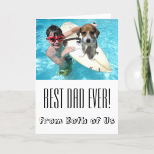Best Dad Ever! Photo Folded Happy Father's Day Car Card